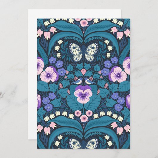 スミレ、鳥、蝶 (正面/裏面)