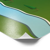 スミンゲレイクデンマークの旅行マップ フォトプリント            (角)