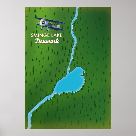 スミンゲレイクデンマークの旅行マップ ポスター (正面)