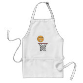 スミークおもしろいバスケットボール顔ダンキング スタンダードエプロン (正面)