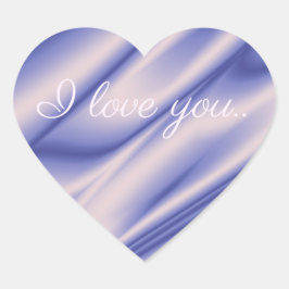 スムーエレガントスバイオレットのシルクの質感。私はあなたを愛している。 ハートシール