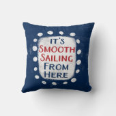 スムージングセーリングここから装飾用クッション クッション (裏面)