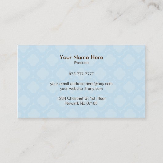 スムージーのスローガンの名刺 名刺 (裏面)