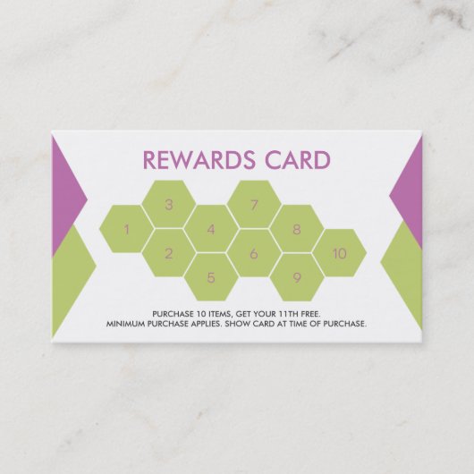 スムージーの顧客のロイヤリティの名刺 ロイヤリティカード (正面)