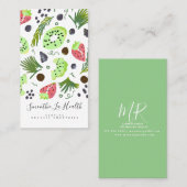 スムージーオーガニックフルーツ立ち飲み物ミルクシェイク 名刺 (正面/裏面)