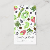 スムージーオーガニックフルーツ立ち飲み物ミルクシェイク 名刺 (正面)