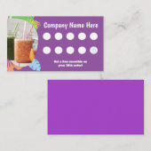 スムージーカラフルズストアジュースバーロイヤリティカード ロイヤリティカード (正面/裏面)