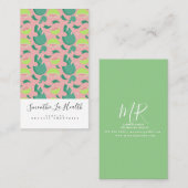 スムージーミルクシェイクフルーツグアバピンクパターン 名刺 (正面/裏面)