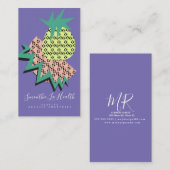 スムージーミルクシェイクフルーツスイカポップ・アートのパイナップル 名刺 (正面/裏面)