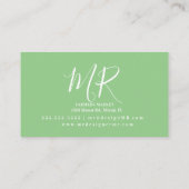 スムージーミルクシェイクフルーツレモンミックスピンクグリーン 名刺 (裏面)