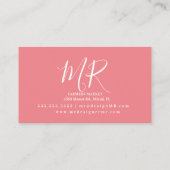 スムージーミルクシェイクフルーツレモンミックスピンクグリーン 名刺 (裏面)