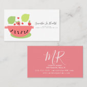 スムージーミルクシェイクフルーツレモンミックスピンクグリーン 名刺 (正面/裏面)