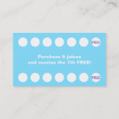 スムージー顧客ロイヤリティ報酬カード ロイヤリティカード (裏面)