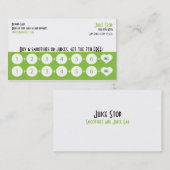 スムージー&ジュースバー名刺ロイヤリティカード ロイヤリティカード (正面/裏面)