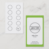 スムージー&ジュースバー名刺ロイヤリティカード ロイヤリティカード (正面/裏面)