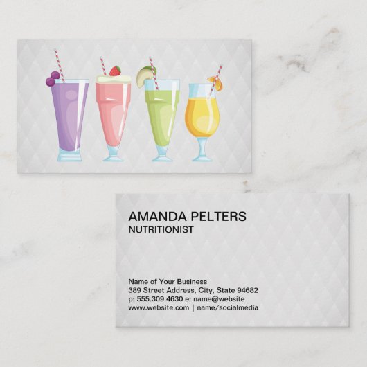 スムージー |栄養士 名刺 (正面/裏面)