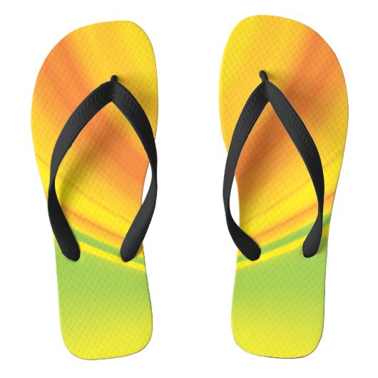 スムースイエローの緑の色のブレンド背景 ビーチサンダル (フットベッド)