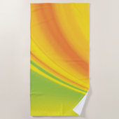 スムースイエローの緑の色のブレンド背景 ビーチタオル (正面)