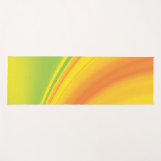 スムースイエローの緑の色のブレンド背景 ヨガマット (正面(横))