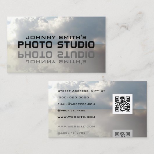 スムースサーフェス鏡効果  名刺 (正面/裏面)