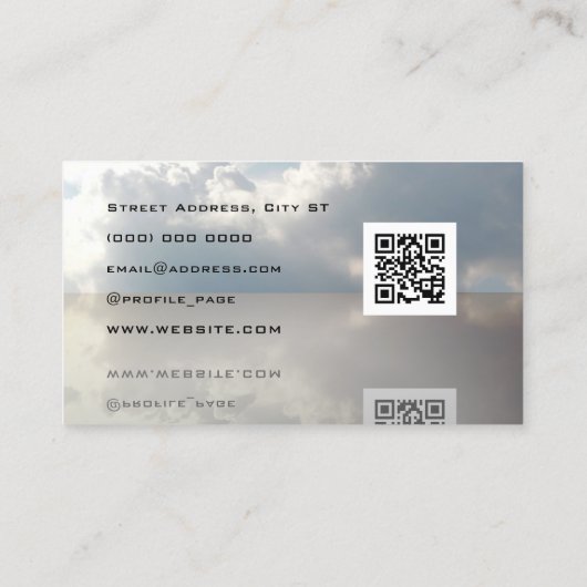 スムースサーフェス鏡効果  名刺 (裏面)