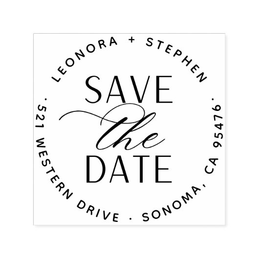 スムーススクリプトウェディング日付の保存差出人住所 セルフインキングスタンプ (デザイン)