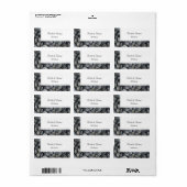 スムースブラックピーブレス結婚式の引き出物ラベル ラベル (フルシート)