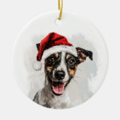 スムース・フォックス・テリアのクリスマス オーナメント 名前入り (正面)