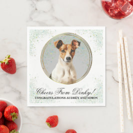 スムース・フォックス・テリアの結婚式のナプキン 犬の写真入り スタンダードランチョンナプキン