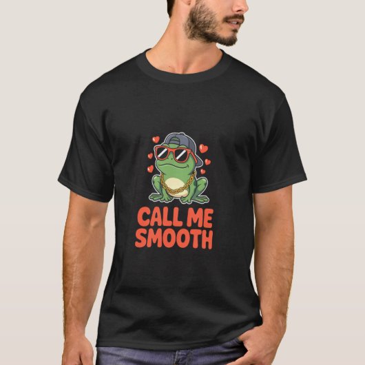 スムーズでクールなおかしなカエル好きスタイルのロングスリ Tシャツ (正面)