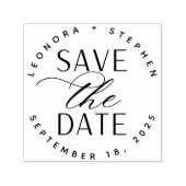 スムーズなスクリプト結婚式の日付を保存 セルフインキングスタンプ (デザイン)