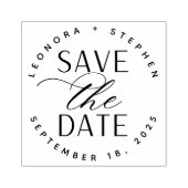 スムーズなスクリプト結婚式の日付を保存 ラバースタンプ (インプリント)