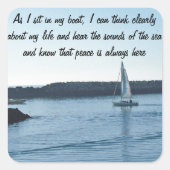 スムーズなセーリングカスタムメッセージシール スクエアシール (正面)