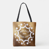 スムーズな金ゴールドにロゴが付いたブランドフェイク トートバッグ (裏面)