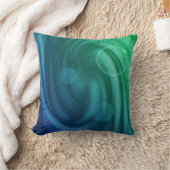 スムーズな青と緑の混色渦 クッション (ブランケット)