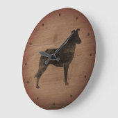 スムーズカラーシルエット素朴スタイル ラージ壁時計 (傾斜)