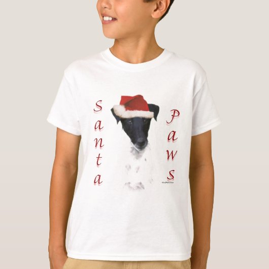 スムーズキツネテリアサンタポーズ Tシャツ (正面)