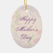 スムーズキツネテリアハートママセラミックオーナメント セラミックオーナメント (裏面)