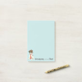 スムーズキツネテリアパパ ポストイット (デスク上)