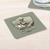 スムーズキツネテリア スクエアペーパーコースター (アングル)