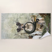 スムーズキツネテリア ビーチタオル (正面)