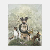 スムーズキツネテリア フリースブランケット (正面)