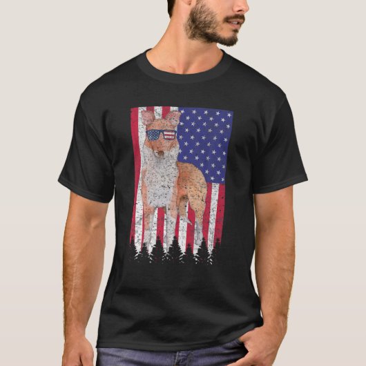 スムーズコリー愛国犬USAプライドアメリカンフラ Tシャツ (正面)