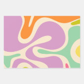 スムーズコンタートリップ(幻覚体験)のようなパステル抽象芸術 ラッピングペーパーシート (正面2)