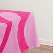 スムーズコンター名門私立校風のピンク抽象芸術パターン テーブルクロス (インサイチュ)