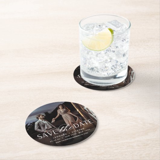 スムーズスクリプト |写真の日付の保存 ラウンドペーパーコースター (インサイチュ)