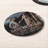 スムーズスクリプト |写真の日付の保存 ラウンドペーパーコースター (アングル)