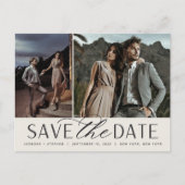 スムーズスクリプト | 2つのフォトウェディング日付を保存 案内ポストカード (正面)