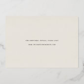 スムーズスクリプト | 2つの写真の日付を保存 箔招待状 (裏面)