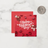 スムーズスパッバレンタインズデイホリデーカード ノートカード (正面/裏面インサイチュ)